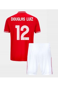 Nottingham Forest Douglas Luiz #12 Jalkapallovaatteet Lasten Kotipeliasu 2025-26 Lyhythihainen (+ Lyhyet housut)
